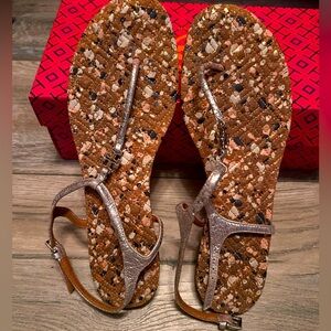 Silver tone Tory Burch sandals